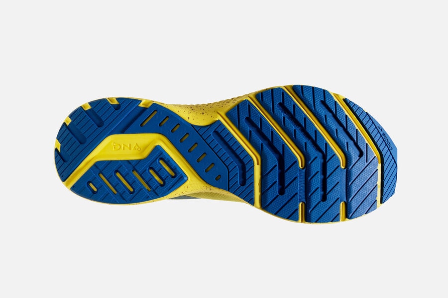 Brooks Running Shoes - Launch 8 Road Womens - Yellow/Blue - ODT-431876